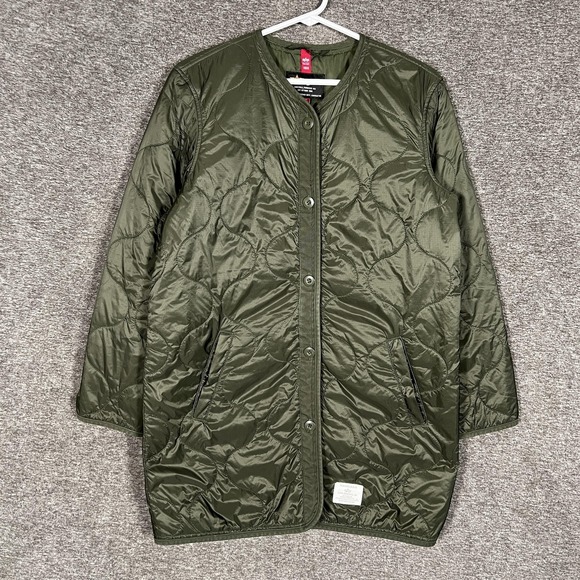 Alpha Industries Jackets & Blazers - Alpha Industries Jacket Women Small Green Quilted Liner Long Coat Nylon Military